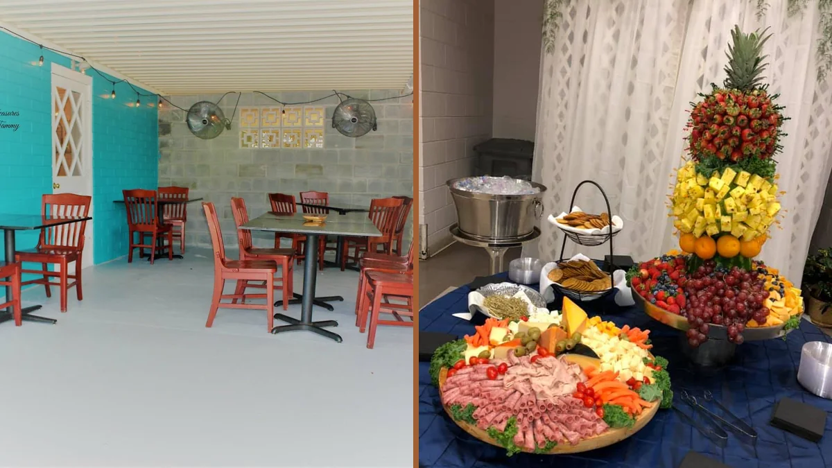 Wheelchair-accessible dining space and entrance